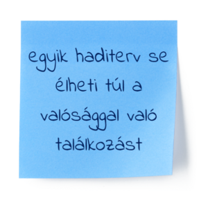 egyik haditerv se élheti túl a valósággal való találkozást
